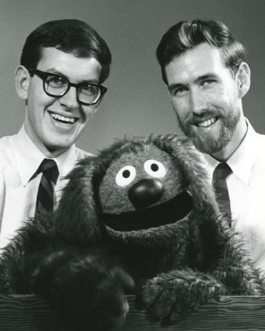 Frank Oz, Rowlf the Dog, and Jim Henson.