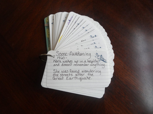 Annisa's note cards on a binder ring for easy reference. (Used with permission)
