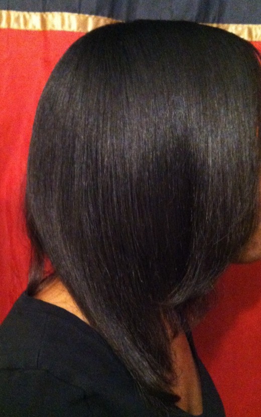 Natural hair straightened with Royale 