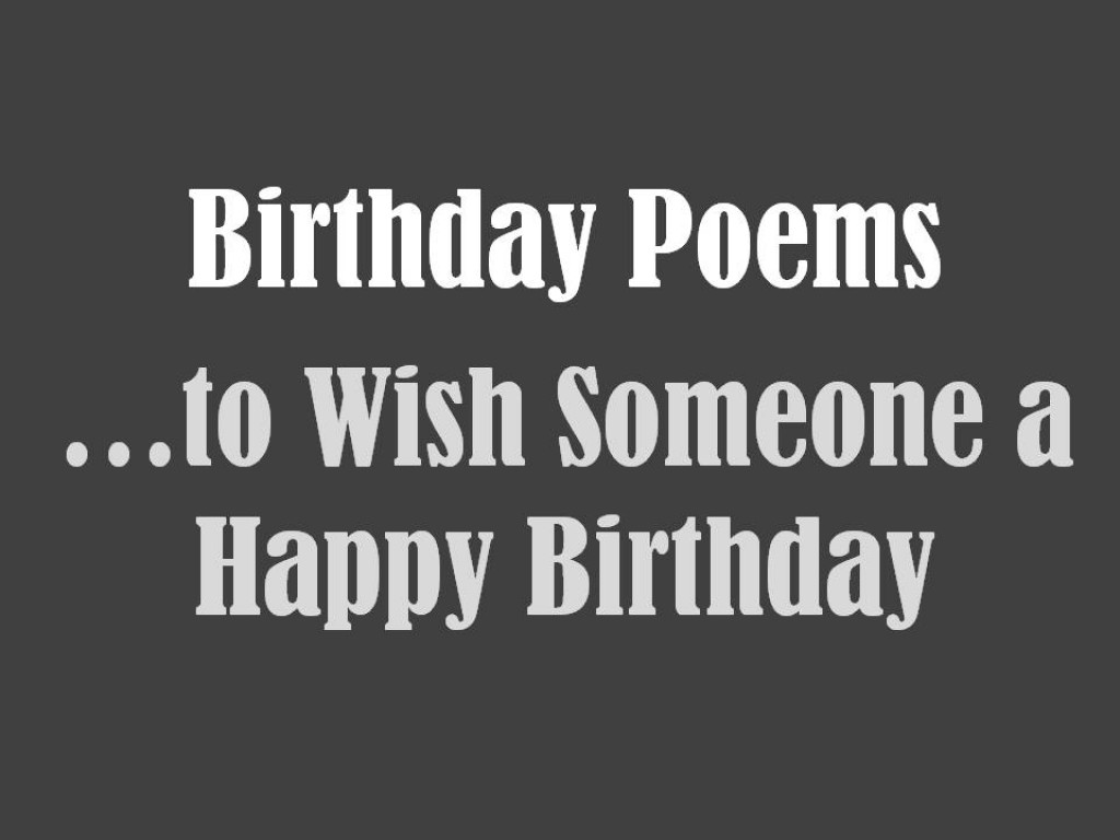 Birthday Poems for Anyone | Holidappy