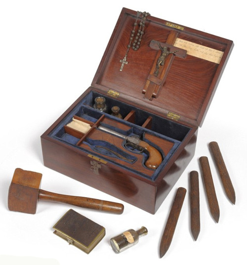 1890 box containing equipment to kill vampires