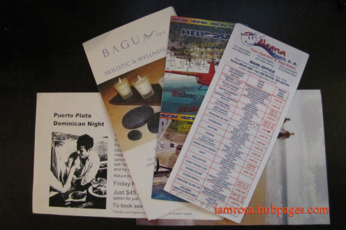 Various flyers with so many fun and exciting  (and even some relaxing) things to choose from!