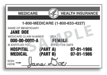 Sample Medicare Card