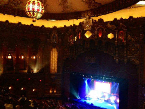 Inside the Fox Theater, you can see the stage for the Edible Inevitable Alton Brown Show.  It was great fun!