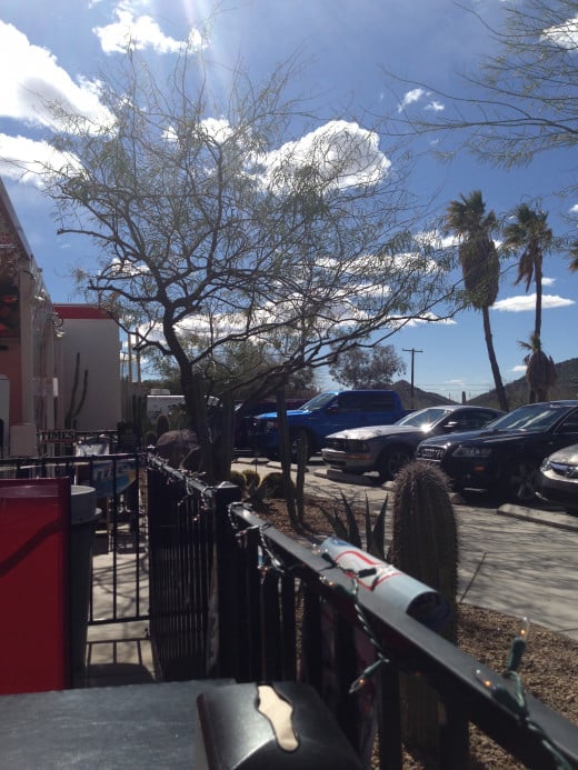 Outdoor hamburgers in Cave Creek, AZ