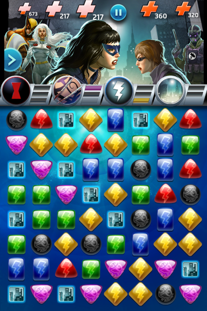 Marvel Puzzle Quest Game Board