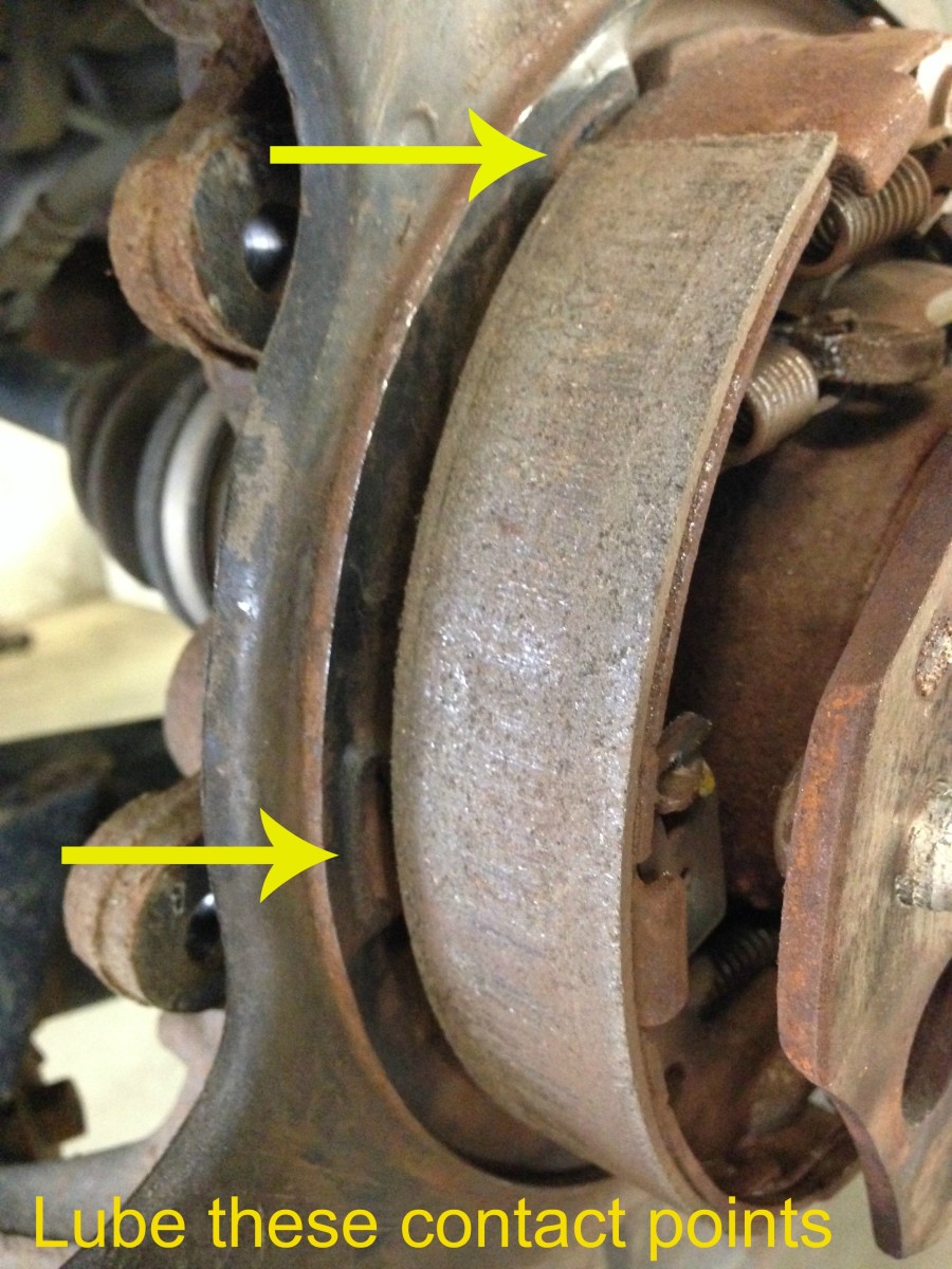 More contact points to lube on drum brakes.