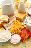An assortment of dairy products