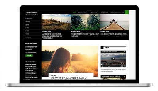 An example of Free WordPress Theme "Twenty Fourteen"