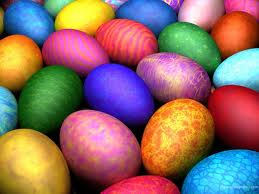 Painted boiled eggs look fantastic on the dinner table for Easter
