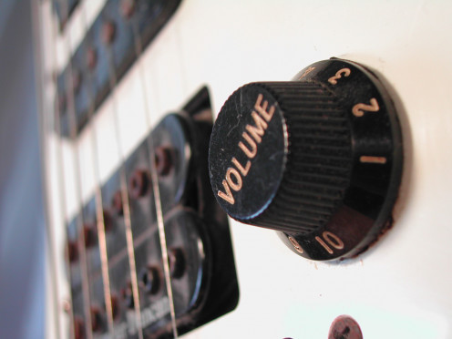 Hubucker pickup and volume knob.