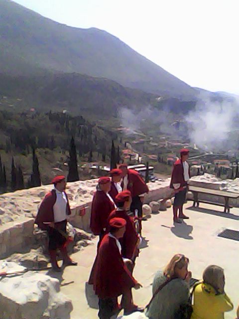 At the very top of the castle they used the cannons to fire a few shots in a procession of the ancienttimes