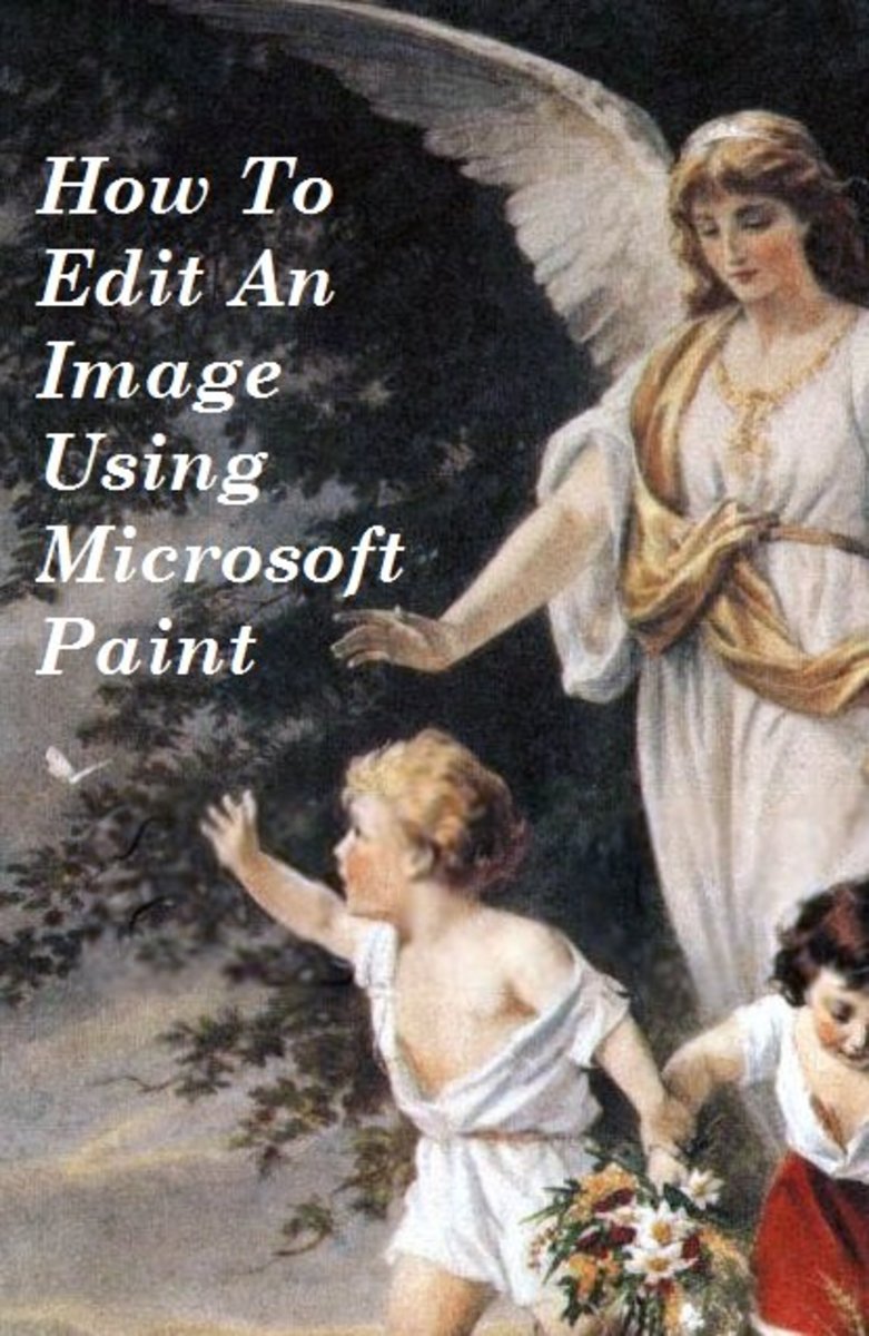 How can you crop a photo in the Windows Basic Paint program?