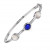 Judith Jack "Blue Sky" Sterling Silver Marcasite Lapis Mother-Of-Pearl Bangle Bracelet Judith Jack "Blue Sky" Sterling Silver Marcasite Lapis Mother-Of-Pearl Bangle Bracelet