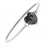 Sterling Silver Oxidized Marcasite and Black Agate Heart Bangle Bracelet, 7.25" Sterling Silver Oxidized Marcasite and Black Agate Heart Bangle Bracelet, 7.25"