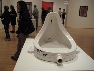 Urinal in art exhibition 