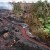 Lava channels flowing from Kupaainaha volcanic vent toward the ocean. Lava channels flowing from Kupaainaha volcanic vent toward the ocean.
