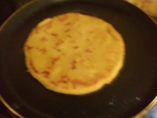 Baking Indian Honey Naan on Pan 