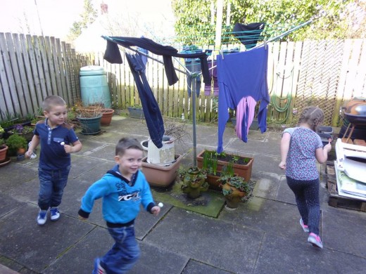 Having fun.