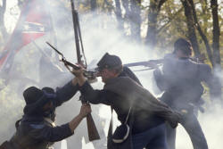 Living Historians engage in hand-to-hand combat
