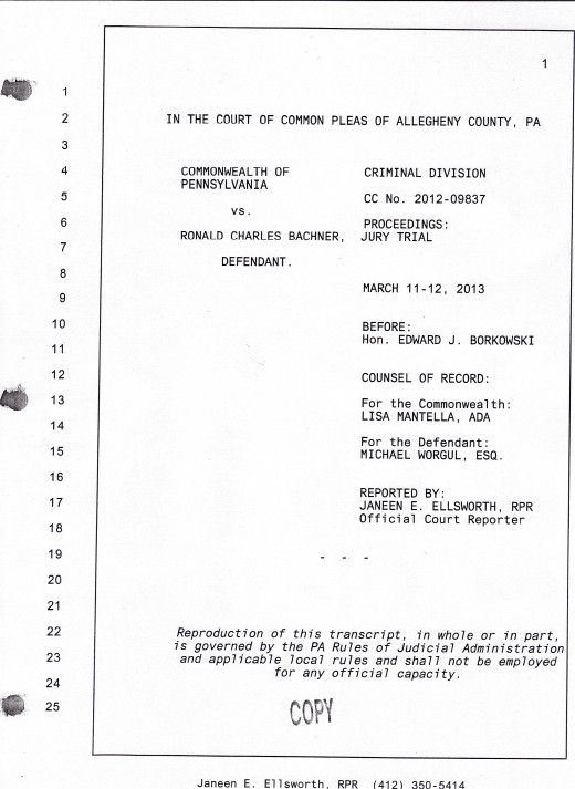The Trial Transcript.