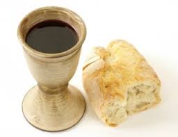 Leaven Bread and Fermented Wine of the Eucharist. Symbols of the body and blood of Christ.