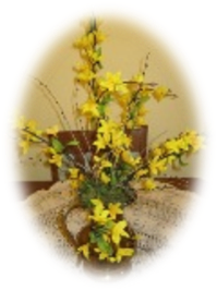 Delicate forsythia blooms in early spring and makes a long lasting fresh bouquet.