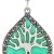 Sterling Silver, Marcasite, and Blue Epoxy Tree of Life Pendant Necklace Sterling Silver, Marcasite, and Blue Epoxy Tree of Life Pendant Necklace