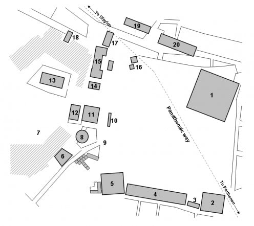 Layout of the Agora at Athens