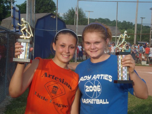 Best Friends opposite teams 1st and 2nd place. My daughter and her BFF