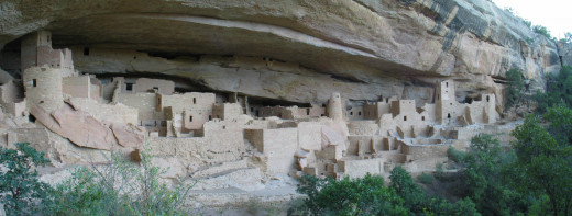 Cliff Palace: dwellings at Mesa Verde National Park, a UNESCO World Heritage Site in Colorado.