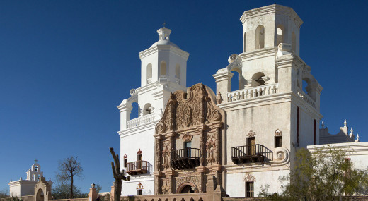 Tuscon, Arizona's San Xavier Mission is one of museums exemplifying Spanish religious colonization in the Southwest.