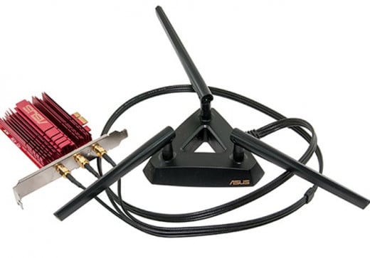 Relative short external cable of the Asus PCE AC68
