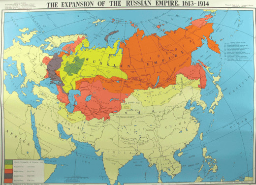 The Russian Empire in 1914.