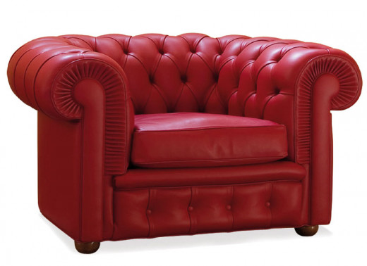 Chesterfield Style Traditional Leather Chair