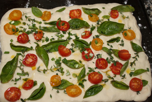 Pizza Recipe With Cherry Tomatoes And Herbs