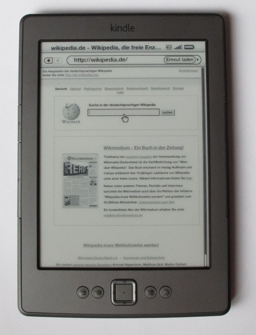 A Kindle 4, also known as Kindle Basic
