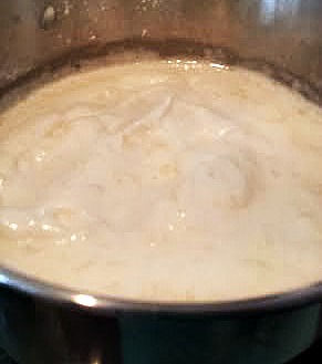 Mix batter for about one minute until frothy.