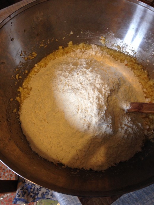 Add the flour