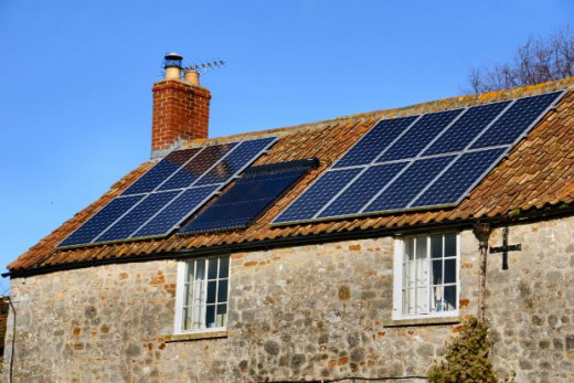 Residential solar panels.