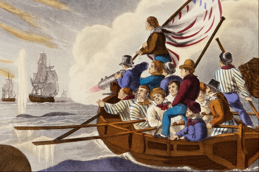 Shooting the Harpoon at a Whale 