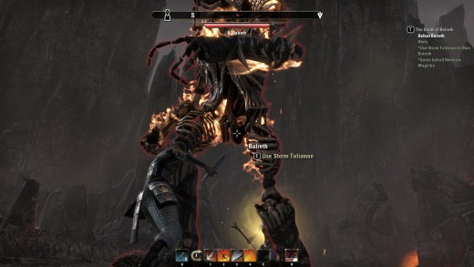 Balreth, a hefty, fire-based undead boss battled during The Death of Balreth quest in The Elder Scrolls Online. (Guess what happens to him.)