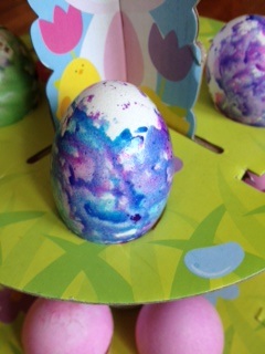Egg Decorated Using a Spinning Egg Tool