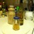 Wine Bottles are great for oils. If you reuse some oil from frying small portions. Cranberry juice bottles are great for rice/pasta Wine Bottles are great for oils. If you reuse some oil from frying small portions. Cranberry juice bottles are great for rice/pasta