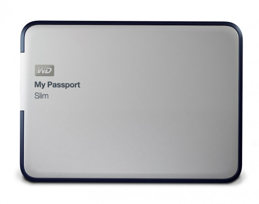 WD My Passport Slim 1TB Portable Metal External Hard Drive USB 3.0 with Auto and Cloud Backup