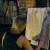 Kosma working on her live painting throughout the evening. Kosma working on her live painting throughout the evening.