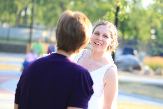 Mom "sending me off" after being married.  I made a good choice in marrying my husband!