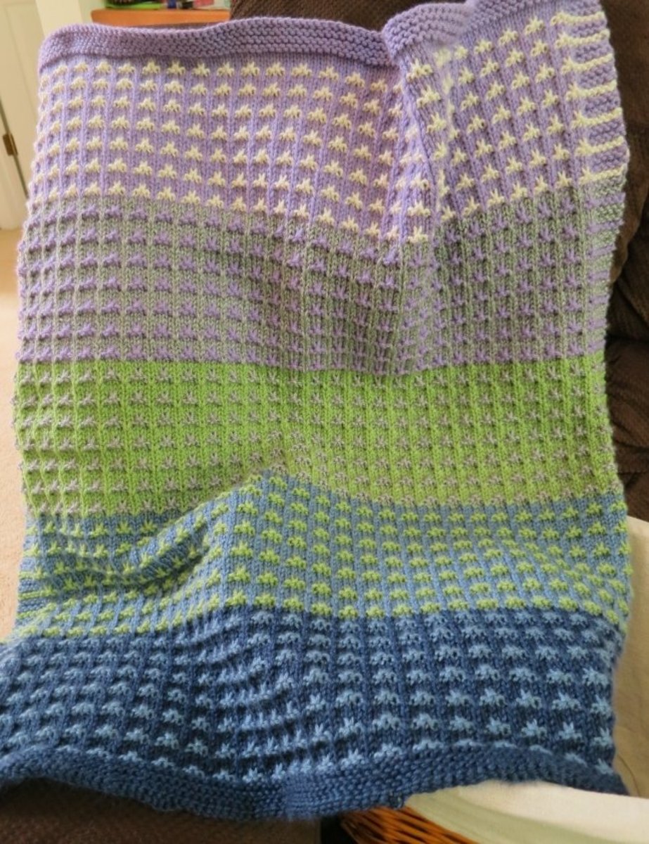 Free Afghan Knitting Pattern: Color Field Baby Blanket ...