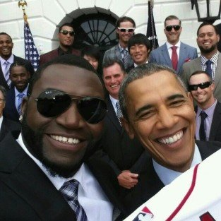 Not even the President can escape the fad of taking a "Selfie" with a celebrity. 