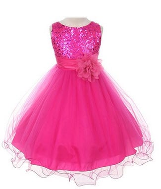 Sequin Bodice Flower Girl Dress